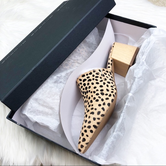 New Steven New York Fannie Cheetah Calf Hair Mule - Picture 11 of 12